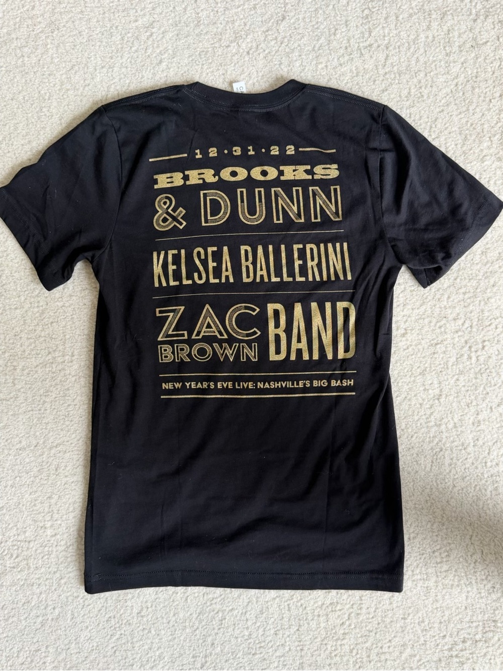Brooks Dunn New Year's Eve Tour 2022 T Shirt Kelsea Ballerini Zac Brown Small S